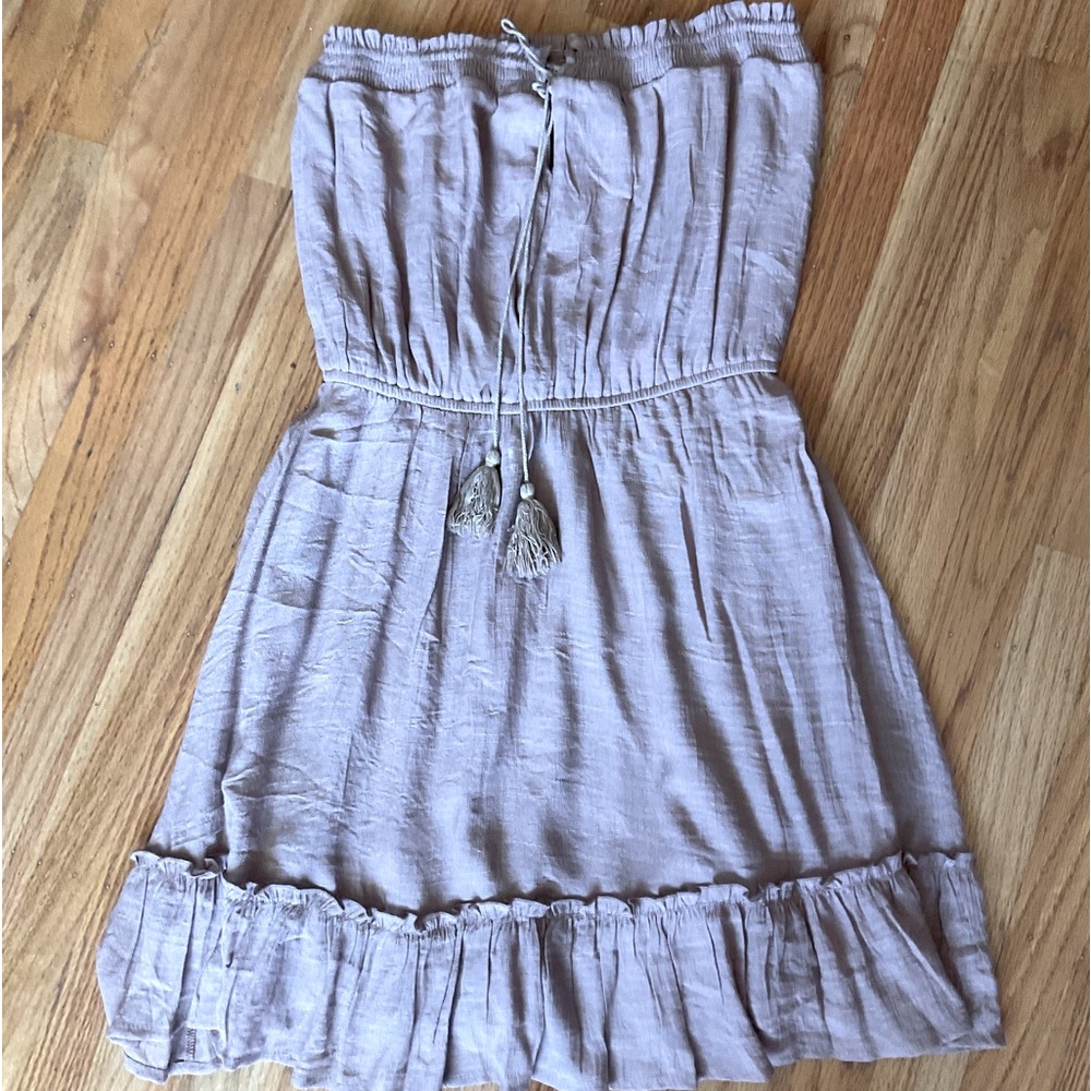 Onetheland Strapless BoHo Style Mini Dress